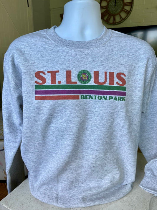 St. Louis BENTON PARK Sweatshirt - apparel to spread the St. Louis Support Local message in STL community neighborhoods.