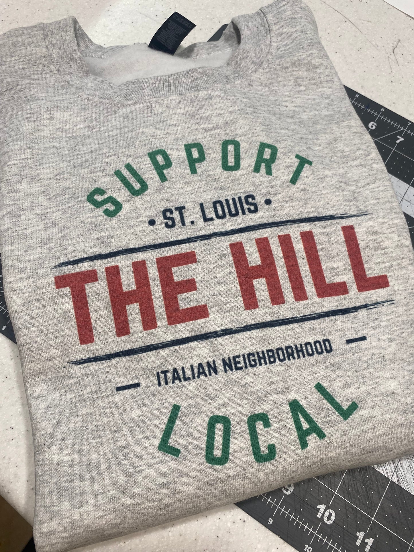 St. Louis THE HILL ITALIAN NEIGHBORHOOD Sweatshirt - STL Support Local