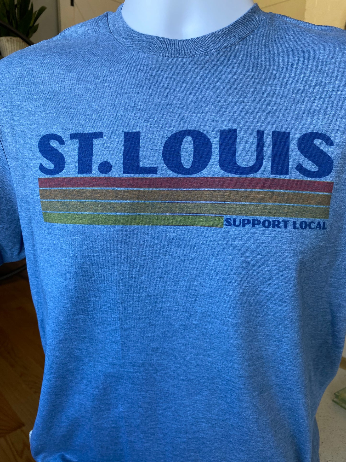 St. Louis Retro T-Shirt - minimalists apparel to spread the St. Louis Support Local message in STL community neighborhoods.