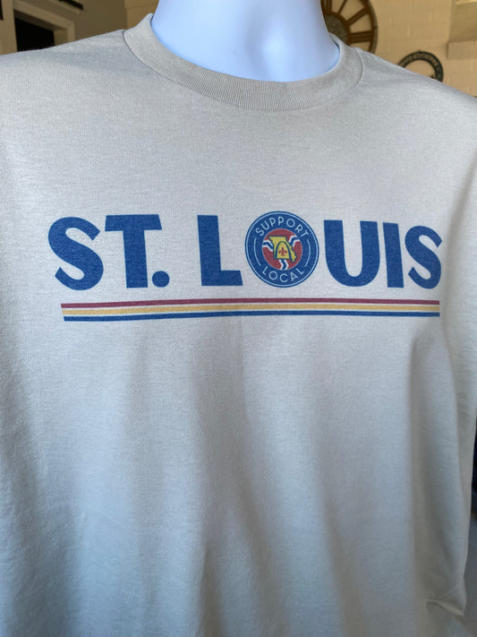 St. Louis T-Shirt  - minimalist apparel to spread the St. Louis Support Local message in STL community neighborhoods.