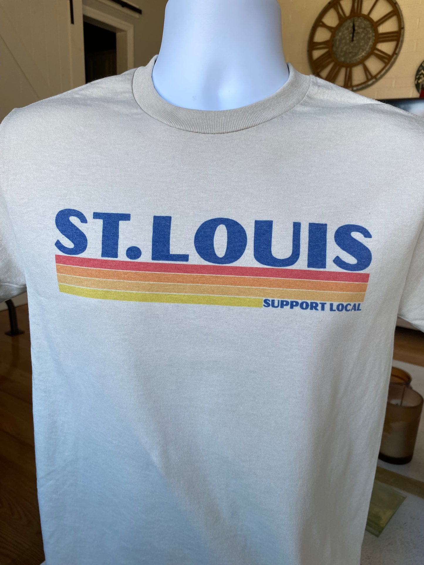 St. Louis Retro T-Shirt - minimalists apparel to spread the St. Louis Support Local message in STL community neighborhoods.