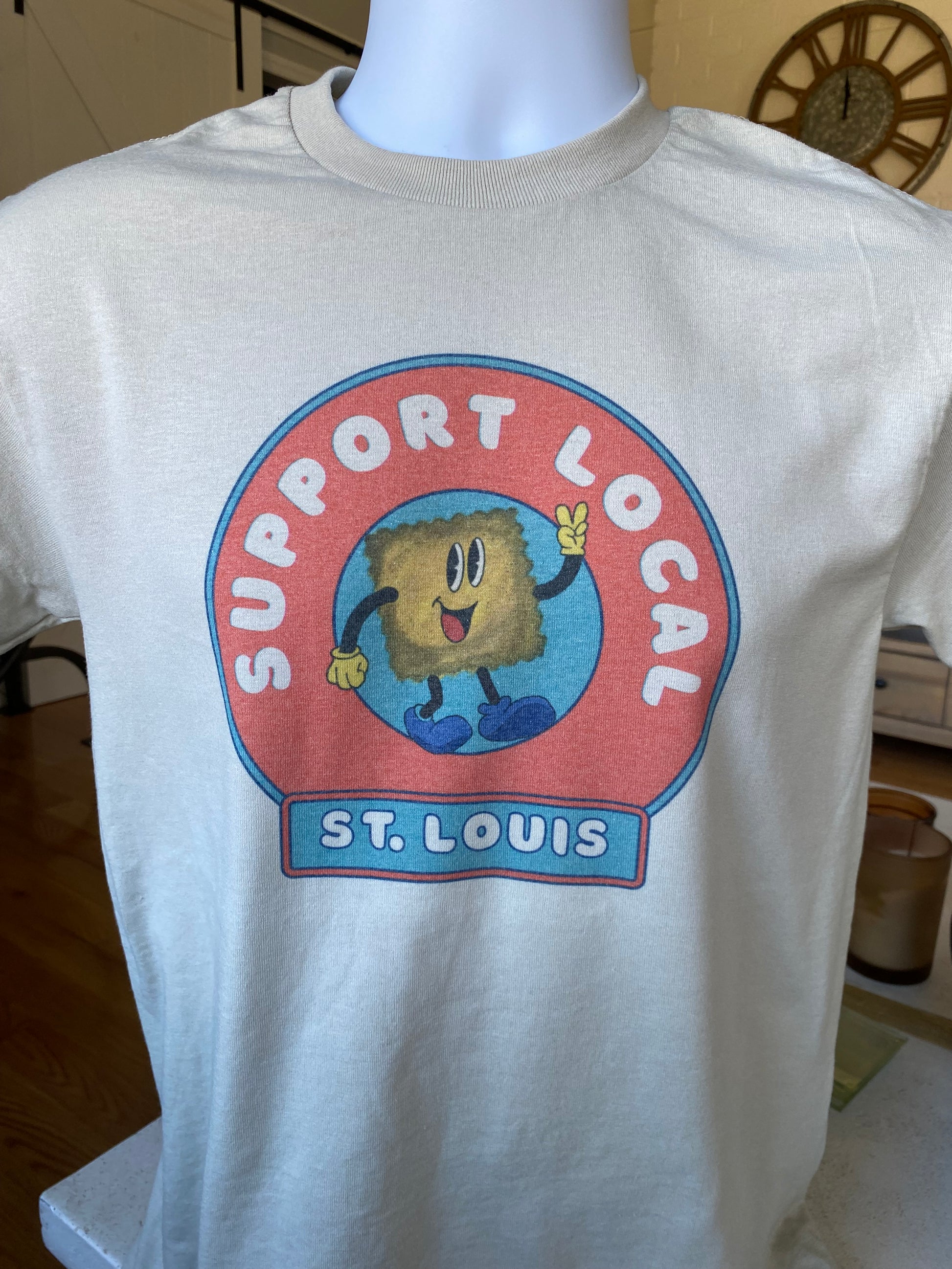 St. Louis T-Shirt encouraging the community in St. Louis, Missouri to Support Local in city neighborhoods with this St. Louis Support Local Toasted Ravioli (T-RAV) T-Shirt apparel.