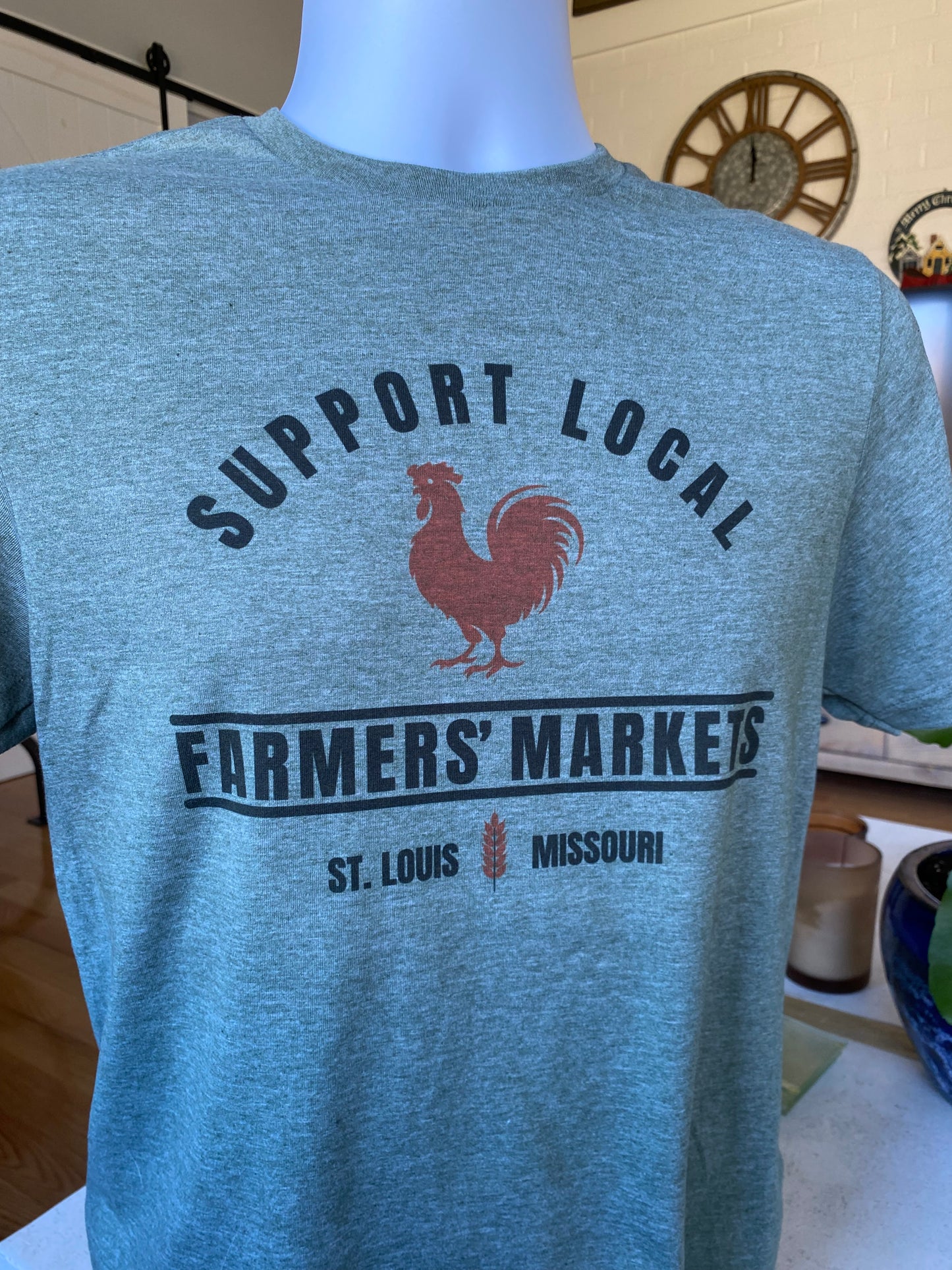 St. Louis T-Shirt - apparel to spread the important message to Support Local Farmers Markets in the STL community. 