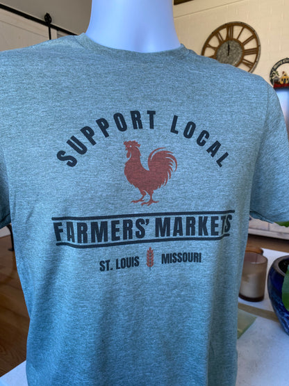 St. Louis T-Shirt - apparel to spread the important message to Support Local Farmers Markets in the STL community. 