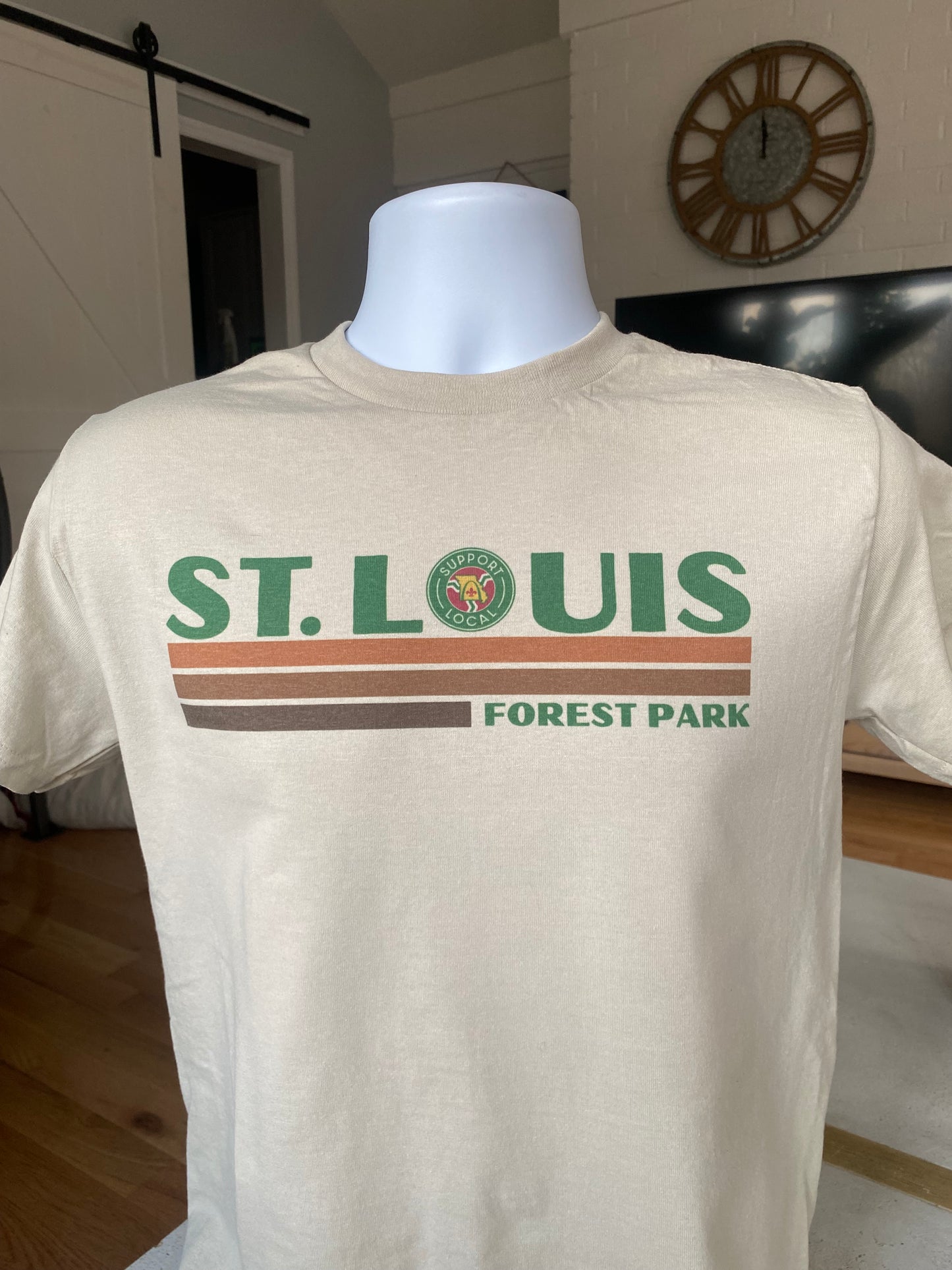 St. Louis FOREST PARK T-Shirt  - apparel to spread the St. Louis Support Local message in STL community neighborhoods.