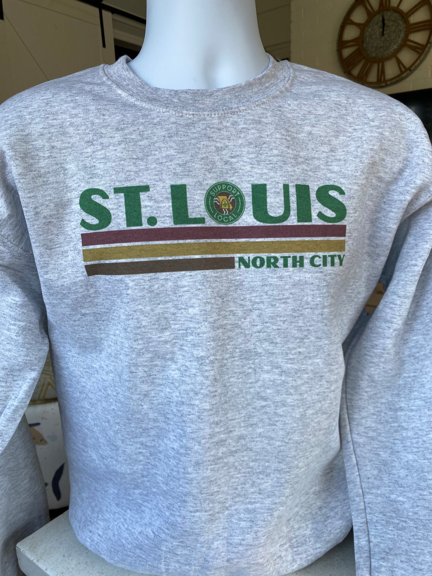 St. Louis NORTH CITY Sweatshirt - apparel to spread the St. Louis Support Local message in STL community neighborhoods.