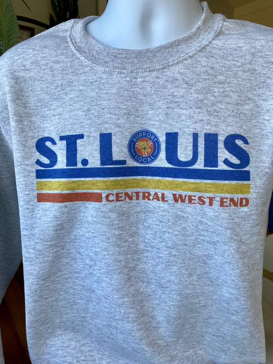 St. Louis Central West End Sweatshirt - apparel to spread the St. Louis Support Local message in STL community neighborhoods.