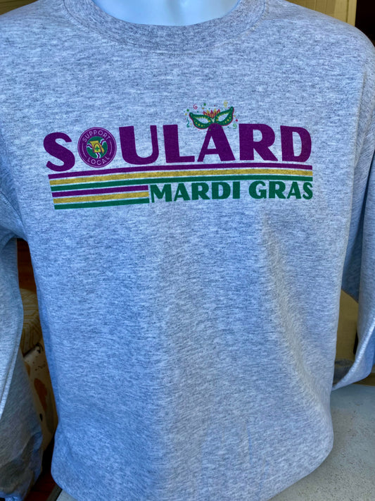 St. Louis SOULARD MARDI GRAS Sweatshirt - apparel to spread the St. Louis Support Local message in STL community neighborhoods.