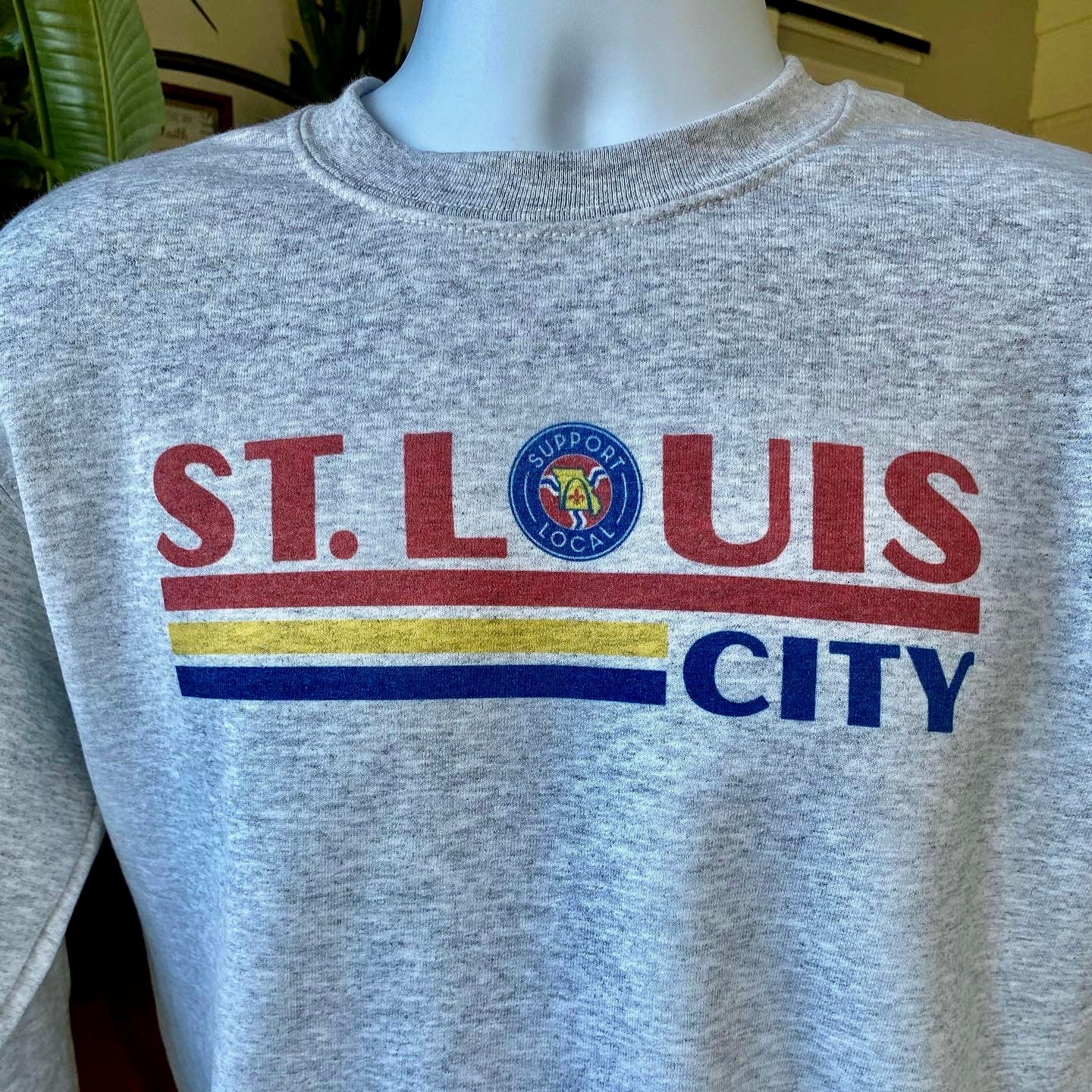 ST. LOUIS CITY Sweatshirt - apparel to spread the St. Louis Support Local message in STL City county community neighborhoods.