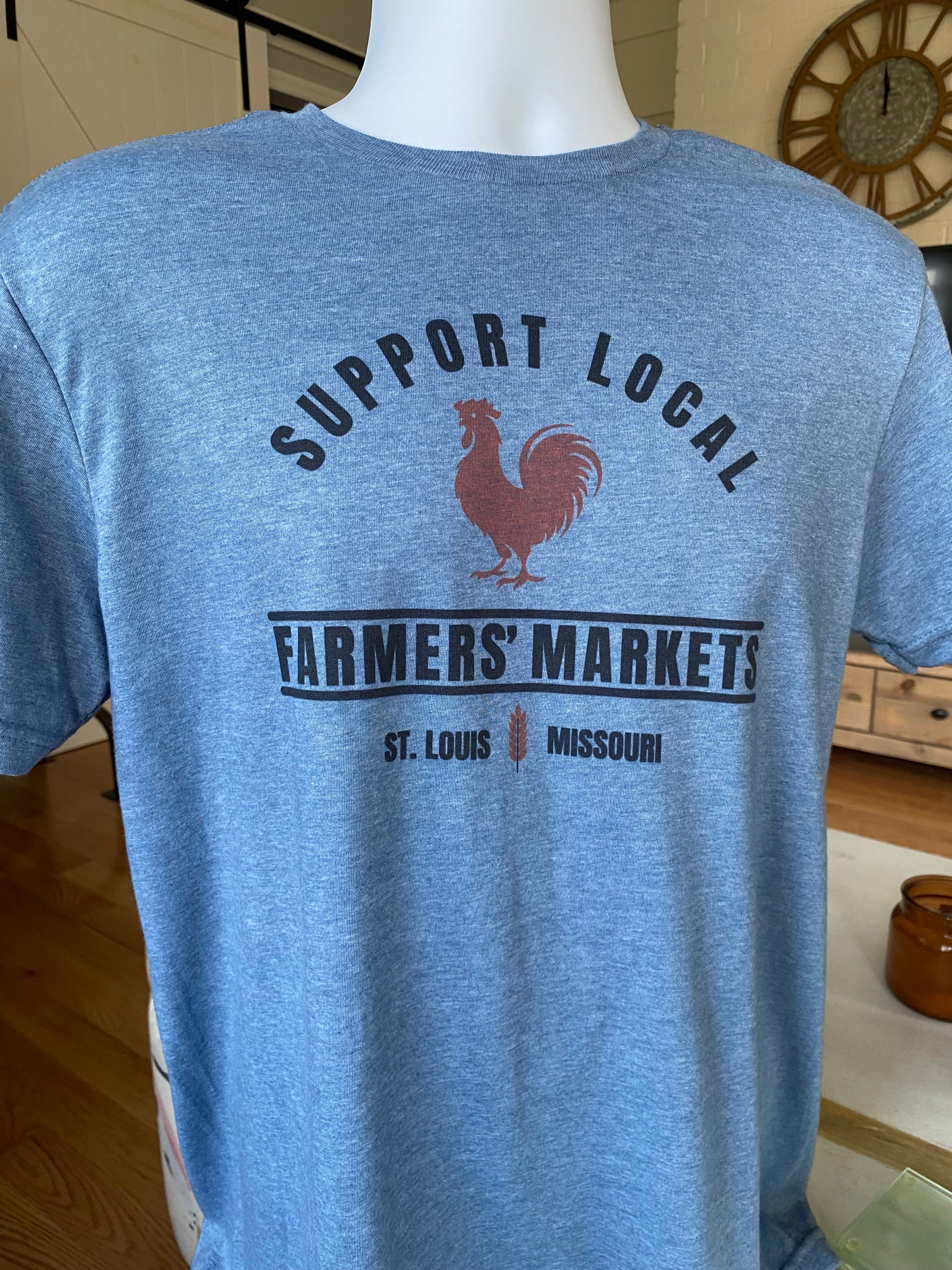 St. Louis T-Shirt - apparel to spread the important message to Support Local Farmers Markets in the STL community. 