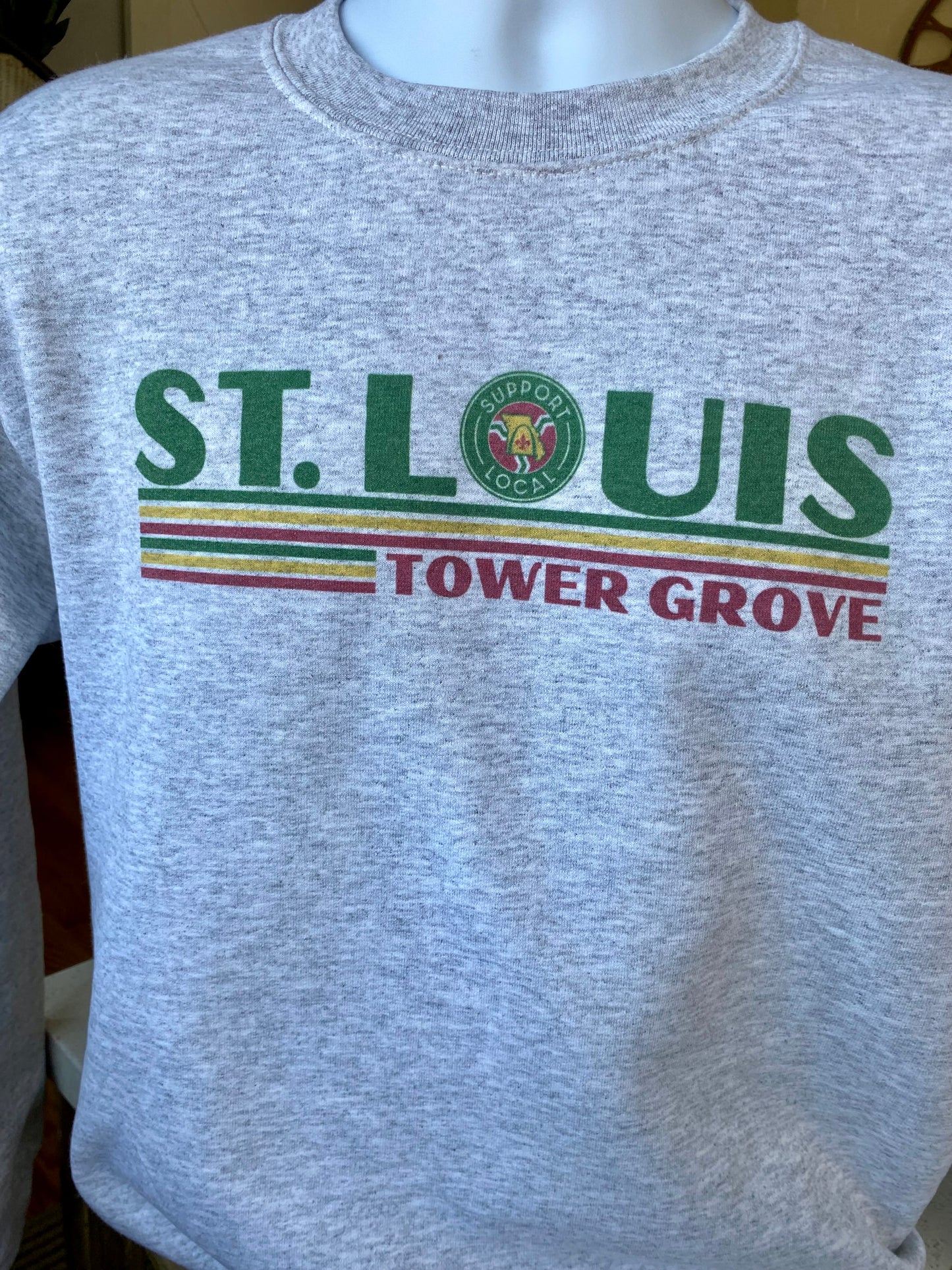 St. Louis TOWER GROVE Sweatshirt - apparel to spread the St. Louis Support Local message in STL community neighborhoods.