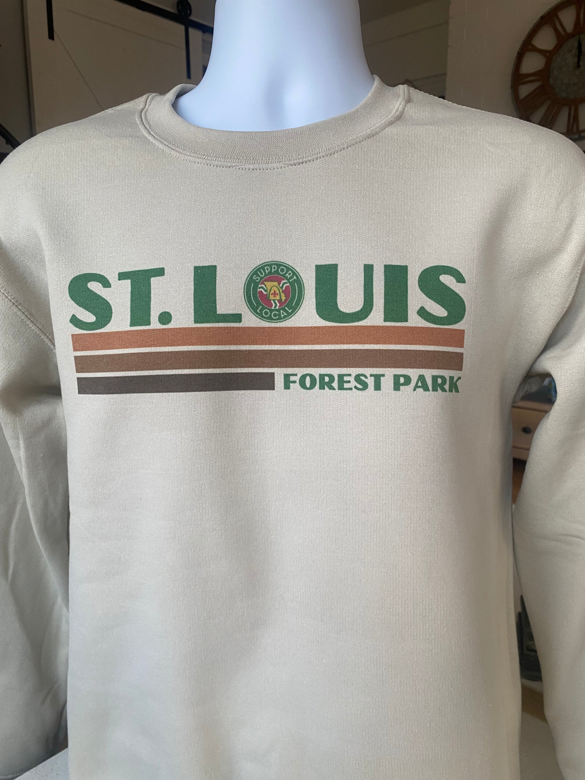 St. Louis FOREST PARK Sweatshirt - apparel to spread the St. Louis Support Local message in STL community neighborhoods.